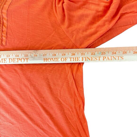 J.‎ Peterman Size XL Blouse Top Orange Button Light Breathable Career  Casual - Picture 7 of 8